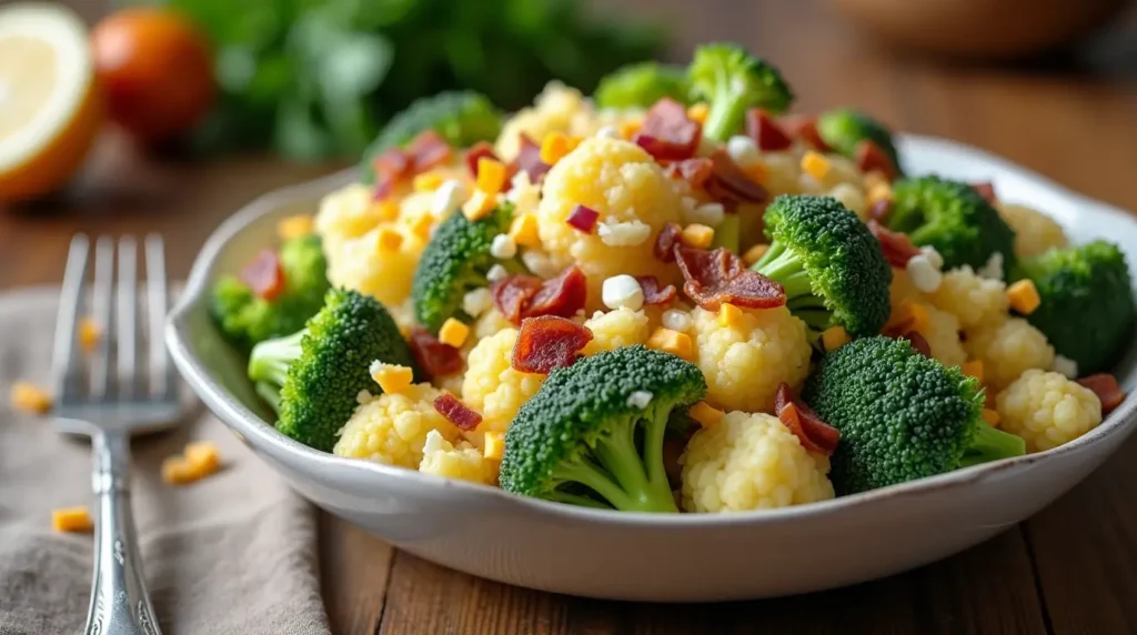 Broccoli Cauliflower Salad: A Crunchy & Refreshing Side Dish