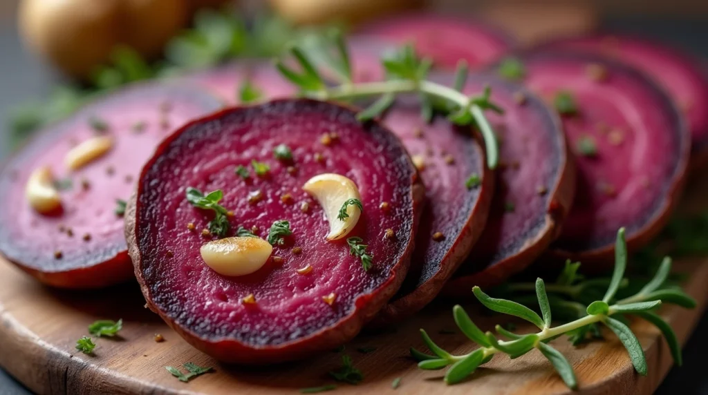 baked purple sweet potato