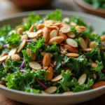 Delicious kale crunch salad with cabbage