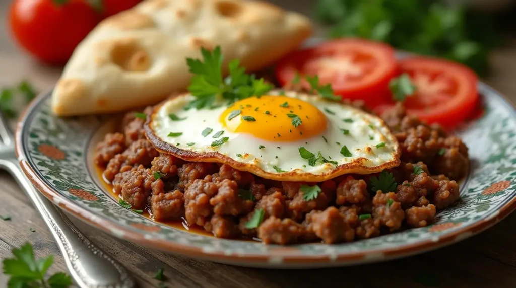 eggs with ground beef