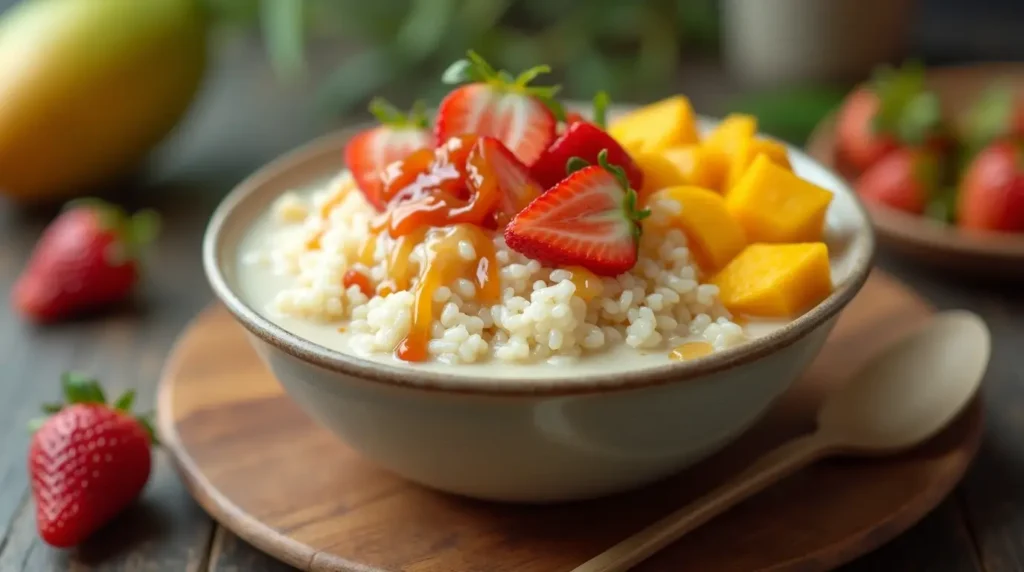 creamy sweet rice with coconut milk